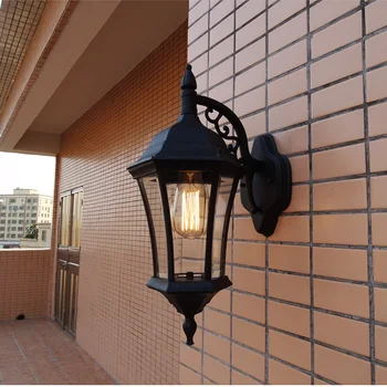 Paprasta continental stiliaus lauko Sienos Lempos aliuminio, atsparus vandeniui balkonas sodo duris, koridoriuje šviesos LU627100 ZL388