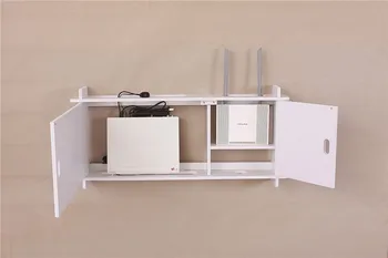 Paprasta šiuolaikinio TV set-top box rėmo maršrutizatoriaus lizdų sienos rack storage box kūrybos medžio, sienos, lentynos namų dekoro