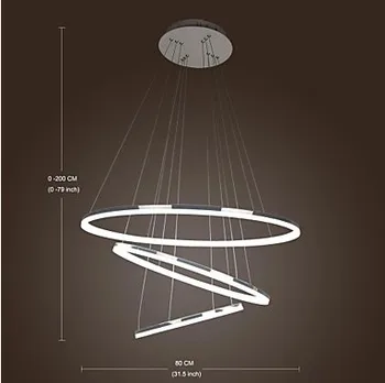 Paprasta Šiuolaikinės Žiedo Formos Akrilo Droplight LED Pakabukas Šviesos Armatūra Gyvenimo Valgomasis Kabo Lempa Patalpų Apšvietimas