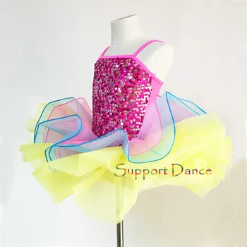 Parama-Šokių Blizgančiais Camisole Baleto Tutu Suknelė Vaikų, Suaugusiųjų Šokių Kostiumas C106