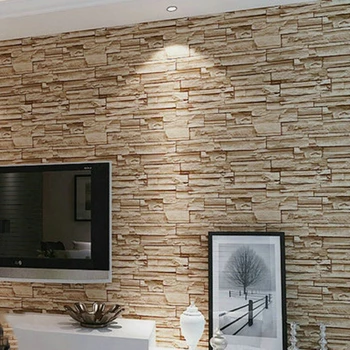 Pardavimo Plytų, Akmens Tapetai, 3D Kinijos Kaimiškas Derliaus PVC Iškilumo Plytų Tapetai Roll Gyvenimo Kambario, Miegamasis Fone WallCovering