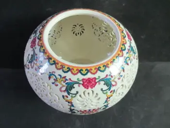Parengti Kinijos Senovinių keramikos hollow-out persikų, gėlių, paukščių laimingas dizaino vaza