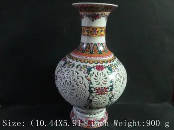 Parengti Kinijos Senovinių keramikos hollow-out persikų, gėlių, paukščių laimingas dizaino vaza