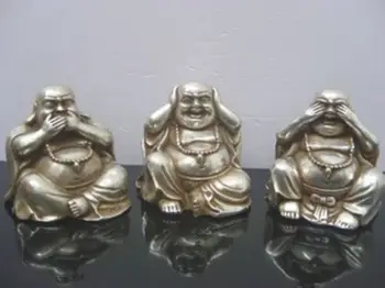 Parengti Kolekcionavimo Kinijos tibeto sidabro iškirpti tris budos figūrėlės