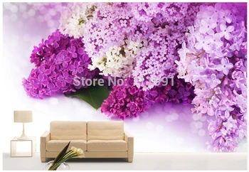 Pasirinktinis namų puošybai tapetai,violetinės levandos gamtos kraštovaizdžio, freskos gyvenimo kambario, miegamasis, sofa fone de papel parede