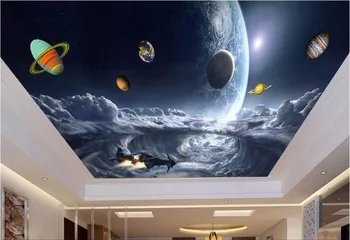 Pasirinktinius nuotraukų 3d lubų freskomis tapetai, dekoras tapybos Space star galaxy kambarį 3d sienų freskomis tapetai, sienų ir 3 d