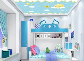 Pasirinktinius nuotraukų 3d lubų freskomis tapetai, dekoras tapybos Animacinių filmų žvaigždės, mėnulis danguje 3d sienų freskomis tapetai už kambarį