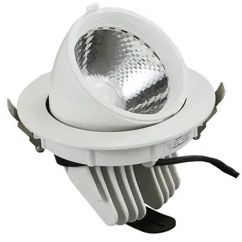 Pasukti 360 laipsnių COB LED Downlight 20W 30W 35W AC85V-265V LED Žemyn Šviesos NR. Pritemdomi COB Vietoje Embedded Žemyn