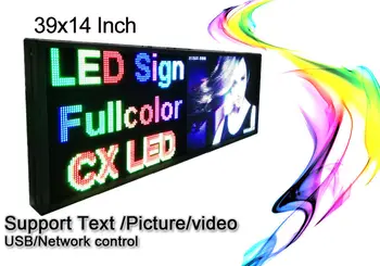 Patalpų spalvotas LED ekranas, 1000X360mm slinkimo tekstas LED ekranas, USB, Programuojamas Reklama LED Ekranas, Pasirašyti Valdybos
