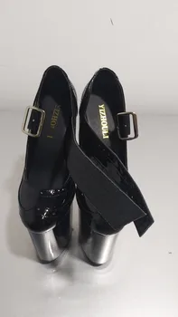 Pavasario specialių pasiūlymų 20 cm seksualus, itin aukštos merchandiser batai, juoda veiklos seksuali Šokių Bateliai