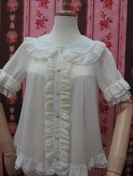 Pavasarį, vasarą, Lolita Palaidinė lėlės, atnešė naują šifono suknelė nėrinių laisvi marškinėliai su trumpomis rankovėmis