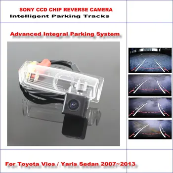 Pažangi Stovėjimo Dainos Galinio vaizdo Kamera Toyota Vios / Yaris Sedanas Atsarginės Atvirkštinio NTSC RCA AUX HD 