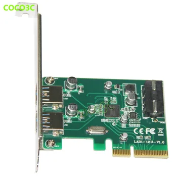 PCI-e 4x USB3.1 Konverteris Adapteris Superspeed 10Gbps 2 prievadai USB 3.1 Tipo PCI express Valdiklio plokštė Suderinama PCIe 8x 16x
