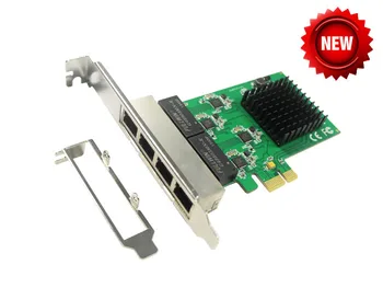 PCI-Express 4 Uostų Gigabit Ethernet Controller Card, RTL8111 Chipset, paramos žemo profilio laikiklis PCIE kad 10/100/1000Mbps