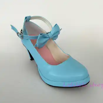 Peincess lolita blushoes peteliškę Heartshaped apdailos Aukštos obcasie sandalai Klientų pritaikymas rankų tokijo design8010