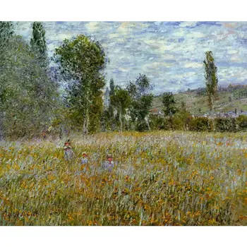 Pieva pateikė Claude Monet Naftos paveikslų reprodukcijos Kraštovaizdžio meno rankomis dažyti namų dekoro