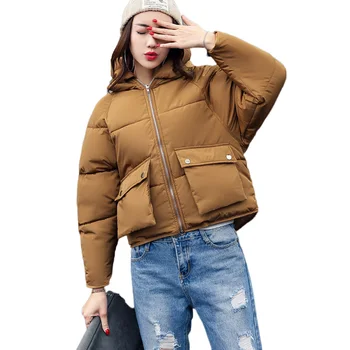 Pigūs didmeninė 2017 nauja Rudens Žiemos Karšto pardavimo moterų mados atsitiktinis šilta striukė moteriška bisic coatJ41-17804Z