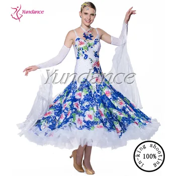 Pigūs sportinių šokių suknelės gėlių gražių šokių suknelės B-14117