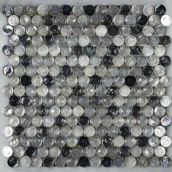 Pilka kristalų, stiklo mozaikos plytelės HMGM1116D backsplash virtuvės sienų plytelių lipdukas vonios kambario grindų plytelių nemokamas pristatymas