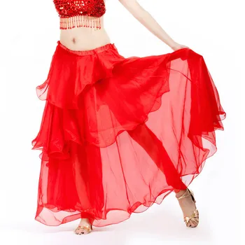 Pilvo šokio Sluoksniuotas sijonas indijos šokių Tortas sijonas drabužių garsiausių sijonas 1pc sijonas, 12 spalvų