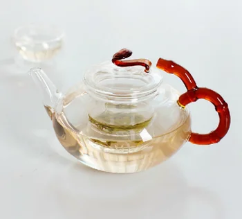 PINDEFANG 500ml / 18 OZ Žydi ir palaidų lapų arbatos Arbatinukas su Nuimamu Infuser Microwavable, stovetop Saugus Arbatos Puodą Kiaurasamtis