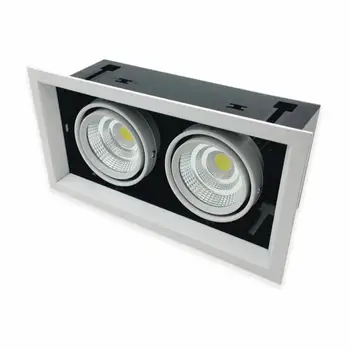 Ping 2*12W Aikštėje dviguba LED Lubų šviesos srautą galima reguliuoti Epistar LED lubų šviestuvas Įleidžiamas Vietoje šviesos Downlight AC110V-240V