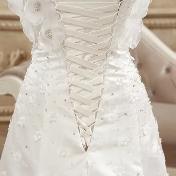 Ping Realus Vaizdai Spalvingas Linijos, Brangioji Gėlės Satino Vestuvinės Suknelės