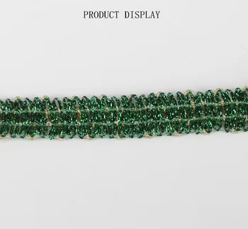 Pintas žaliojo Aukso Nėrinių Audinio Aplikacijos Venise Dekoruoti Embellishment Juostelės Apdaila 15mm Siuvimo Reikmenys Kostiumai 20yd /T1221