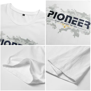 Pioneer stovykla nauja short sleeve t shirt mens prekės ženklo drabužių mados atsitiktinis grynos medvilnės marškinėlius kvėpuojantis tshirts vyrų ADT801215