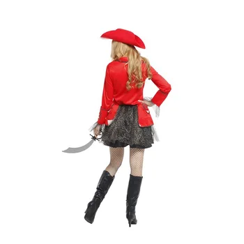Piratų panele, Helovyno cosplay kostiumų rinkinys suaugusiems moterims naktiniame klube dėvėti šalis suknelė przybornik su skrybėlę pleistras