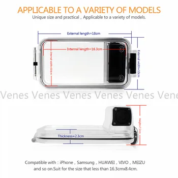 Pixco 30M atsparus Vandeniui Atveju Tiktų iPhone 6 i7 Plaukimo, Nardymo Bluetooth Rankena Nuotolinis Valdymas Telefono Atvejais padengti Samsung S8, S7