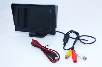 Plastikas Korpuso medžiaga neperšlampama automobilių stovėjimo rinkinys, AUTOMOBILIO galinio vaizdo kamera su 4 IR+4.3