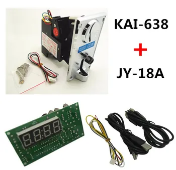 Plastikiniai priekinės plokštės KA-638 CPU monetos selektorių vykdytojas su JY-18A, USB laikmatis valdybos USB įrenginių