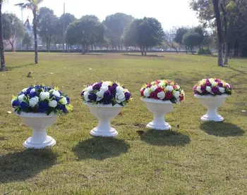 Plastikiniai romos gėlių vazonas, vestuvių dekoravimas vestuvių kelių švino 4pcs/daug didmeninės vestuvių dekoravimas šaliai dekoro