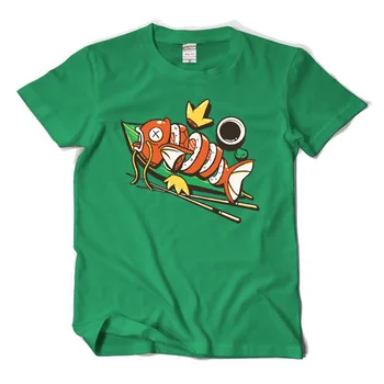 Pocket Monstras T-shirt Žaidimas Gengar Magikarp Medvilnės marškinėlius Shortr-rankovės Laisvi Vyrai womemn Tees viršūnės
