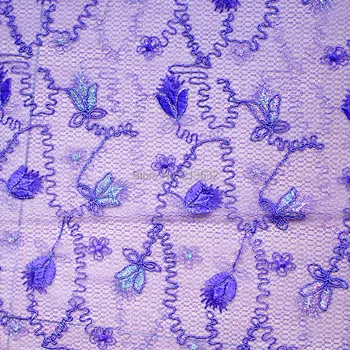 POd10-89 violetinė tiulio vienspalviai voile organza tekstilės siuvinėjimo audinys, poliesteris siuvinėjimo audinys drabužiai, tekstilės gaminiai, didmeninė