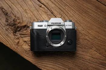 Ponas Akmens natūralios Odos Fotoaparato krepšys Rankų darbo Vaizdo Pusė Krepšys Fuji Fujifilm XT10 XT20 XT-10 XT-20 Retro Vintage Apačioje Atveju
