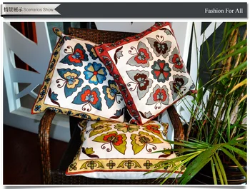 Ponia Xu, tekstilės, medvilnės, siuvinėta pagalvėlė naujas specialusis 45 * 45CM sofos pagalvėlių coversthree spalvų