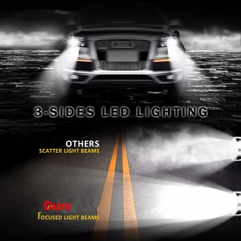 Pora Super Šviesių Automobilių Baltas 90W COB LED Lustas 9100LM priekinis žibintas Konversijos Rinkinys -artimąsias/Aukštas Šviesos/Rūko Lemputės - H8 /H11