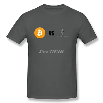 Pp Bitcoin VS Ethereum Marškinėliai Juokinga Prekės ženklo Drabužių, O-kaklo Medvilnės XXXL Trumpas Rankovės Custom T Shirts Fitneso Vyrai
