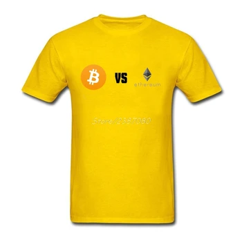 Pp Bitcoin VS Ethereum Marškinėliai Juokinga Prekės ženklo Drabužių, O-kaklo Medvilnės XXXL Trumpas Rankovės Custom T Shirts Fitneso Vyrai