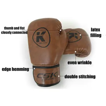 Prabanga bokso pirštinės, retro stiliaus, nemokamai kovoti su latekso pirštinės su pamušalu, latekso pildymo mokymo pirštinės, sportininkų treniruočių pirštinės
