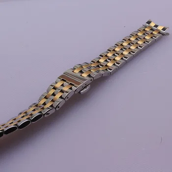 Prabangių metalų Žiūrėti Juosta Dirželis nerūdijančio plieno watchbands Laikrodį Apyrankę 16mm18mm20mm22mm24mm Auksas, SIDABRAS VYRŲ VALANDAS NAUJAS
