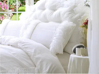 Prabangus patalynės lourie puikūs nėriniai patalynės komplektas,romantiška balta vestuvinė patalynės komplektai,antklode padengti housse de couette paklode
