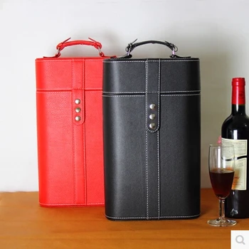 Prabangus PU odos, dovanų dėžutes, vyno dėžutės, vyno aksesuarai, vyno pakuotės kūrybos dovanų dėžutės SNH006