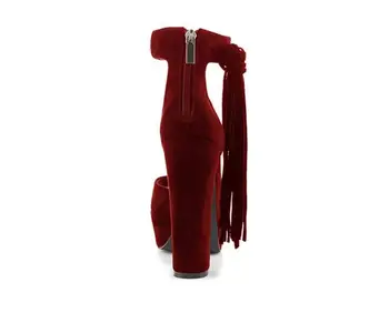 Pradinis tikslas Elegantiškas Moterų Sandalai Peep Toe Aikštėje Aukštakulniai Sandalai Juoda Mėlyna Violetinė Vyno Raudoni Batai Moteris Plus JAV Dydis 4-15