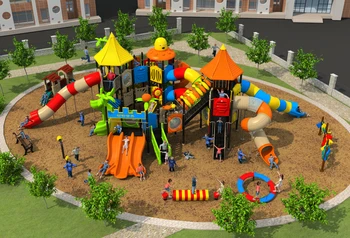 Pramogų lauko žaidimų žaisti struktūrą parkas/community/mall,dideli kombinuoti žaidimų aikštelė skaidrių vaikams YLW-OUT17920