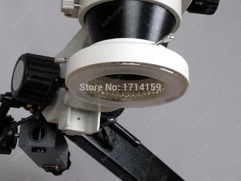 Pramonės Kontrolės-AmScope Prekių 3,5 X-90X Trinokulinis Išsakant Rankos Ramstis, Apkabos, 144-LED Zoom Stereo Mikroskopas