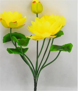 Pranešk apie netikrą Vandens Lelijų Krūmas (7 kamienų/vnt.) Modeliavimas Lotus už Vestuves Namų Vitrina Dekoratyvinis Dirbtinės Gėlės