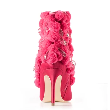 Prekės Rožinė Delnų Žieminiai Batai Moterų Aukšto Kulno Batai Pažymėjo Tne Batai Moterims, Mados Dizainas Pliušinis moterų batai
